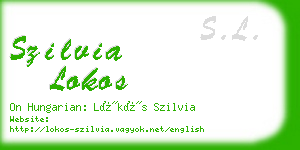 szilvia lokos business card